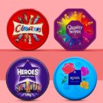 4 x Chocolate Tubs ASSORTED PACK 1 EACH Of Celebrations, Roses, Heroes and Quality Street, Swizels Sweet Shop Favourites Sharing Tub Perfect For Christmas - Imagen 3