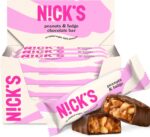 NICKS Peanuts n Fudge Barritas Keto Chocolate Cacahuetes Caramelo 175 Calorías, 4,1 Carbohidratos Netos, Sin Azúcar Añadido Low Carb Dulces Chocolatinas Sin Gluten (15x40g)