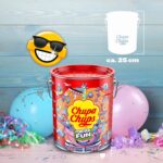 Chupa Chups El mejor cubo para piruletas, 150 piruletas en una lata de almacenamiento, lata de metal Pop-Art con 6 sabores, caramelos para compartir, regalo, fiesta u oficina - Imagen 3