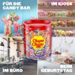 Chupa Chups El mejor cubo para piruletas, 150 piruletas en una lata de almacenamiento, lata de metal Pop-Art con 6 sabores, caramelos para compartir, regalo, fiesta u oficina - Imagen 2