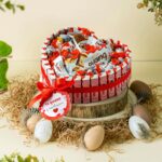 Onza Mona de Pascua Chocolate Kinder para Regalar - Cesta Huevos de pascua chocolate Schokobons, Kinder Bueno, Happy Hippo - Regalos originales para mujer y hombre - Imagen 2